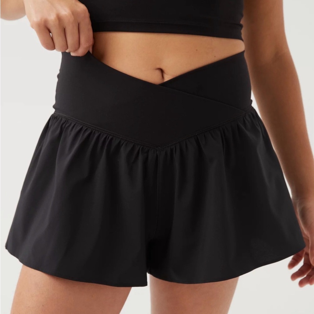 Aerie Black High-Waisted Shorts